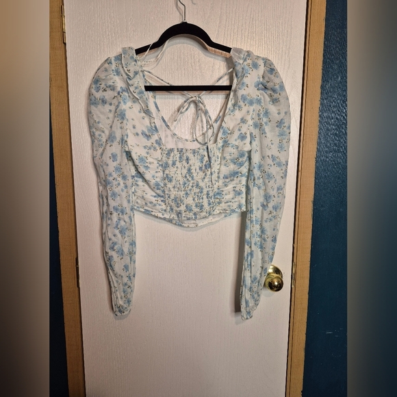 541 🎃 free people Another Life Printed Top - Picture 2 of 3